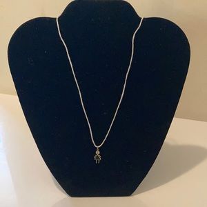 14kt Emerald pendant necklace